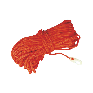 allpa Holle Drijvende polypropyleen reddinglijn met musketonhaak, Ø8mm, L=30m, oranje