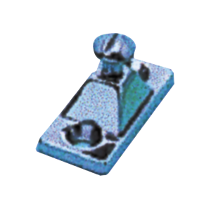 allpa RVS Buiskap beslag zijmontage, voetplaat 51x22,25mm, schroefmaat Ø6,3mm