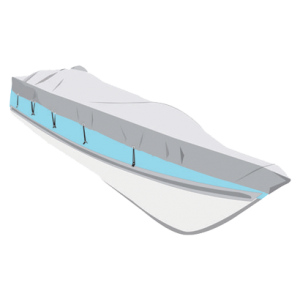 allpa Dekzeil maat XS in zilvergrijs voor bootlengte 427-488cm en bootbreedte 229cm