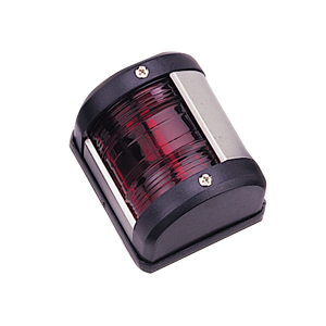 allpa Positielantaarn, bakboord, 12V / 10W, 112.5°, 1NM, zwart kunststof huis met rode lens