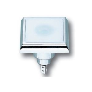 allpa Loopverlichting, chroom, 12V/2W, T5 lamp met plastic lens, 40x40mm (spatwaterdicht)