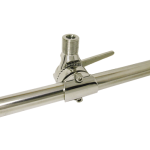 allpa RVS Verstelbare antennevoet voor railingmontage (Ø20-25mm)
